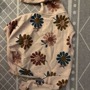 Zara kids floral retro crew neck